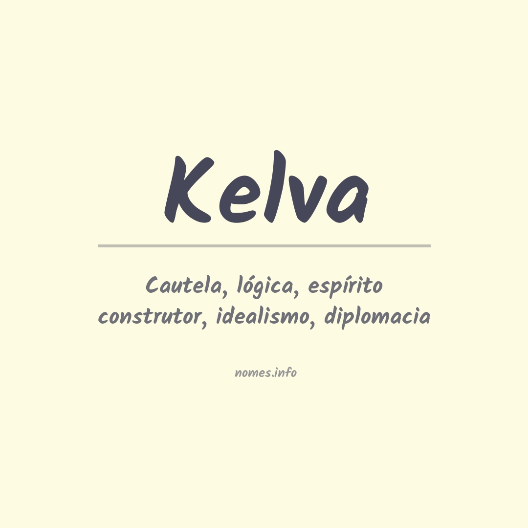 Significado do nome Kelva