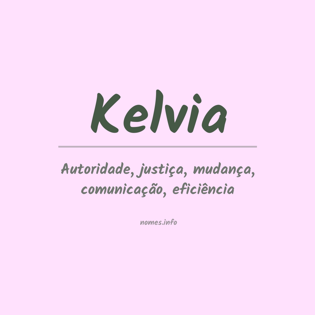 Significado do nome Kelvia