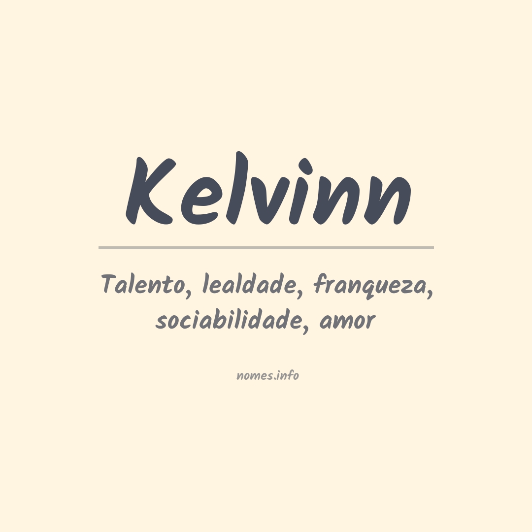 Significado do nome Kelvinn
