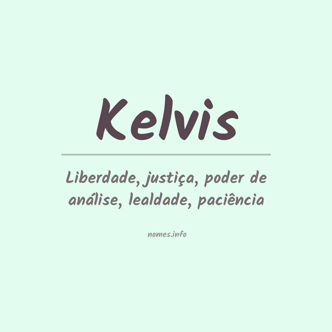 Significado do nome Kelvis