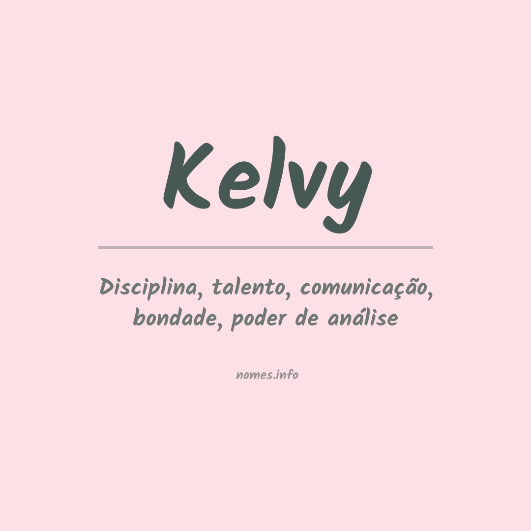Significado do nome Kelvy