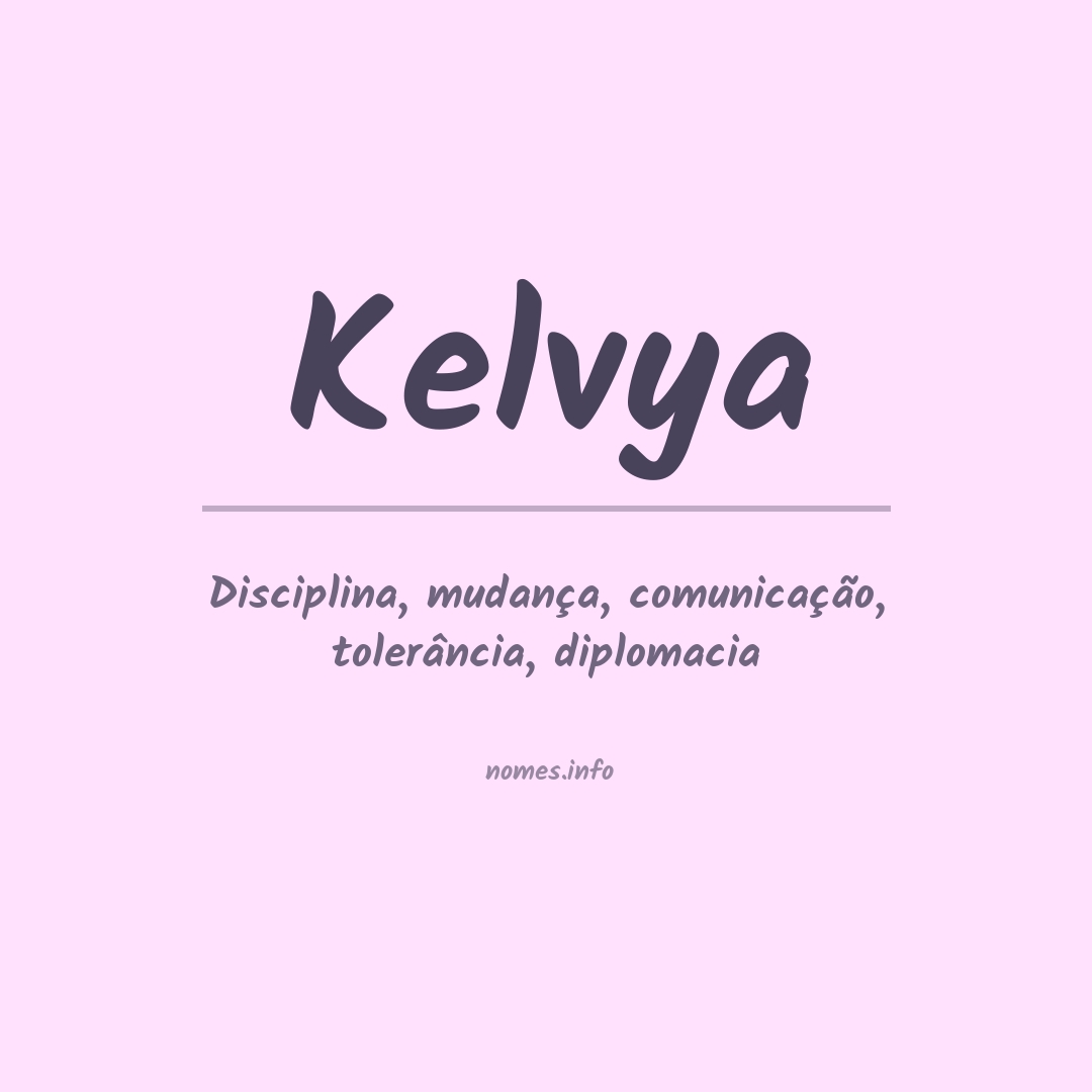 Significado do nome Kelvya