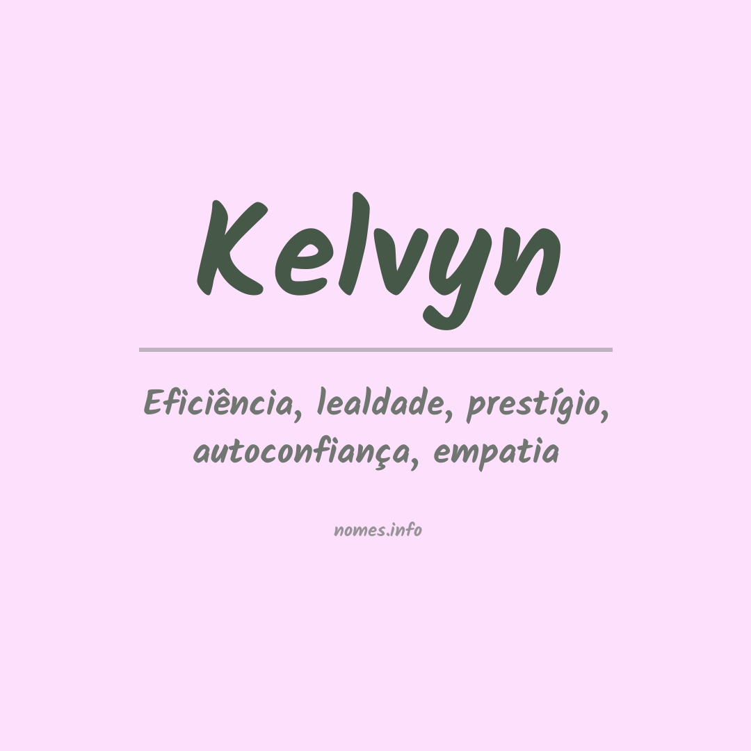 Significado do nome Kelvyn