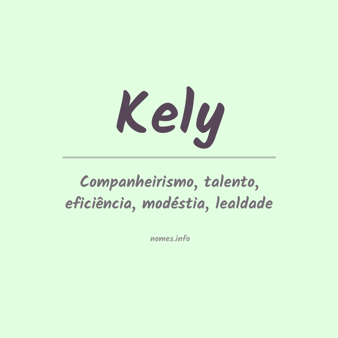 Significado do nome Kely
