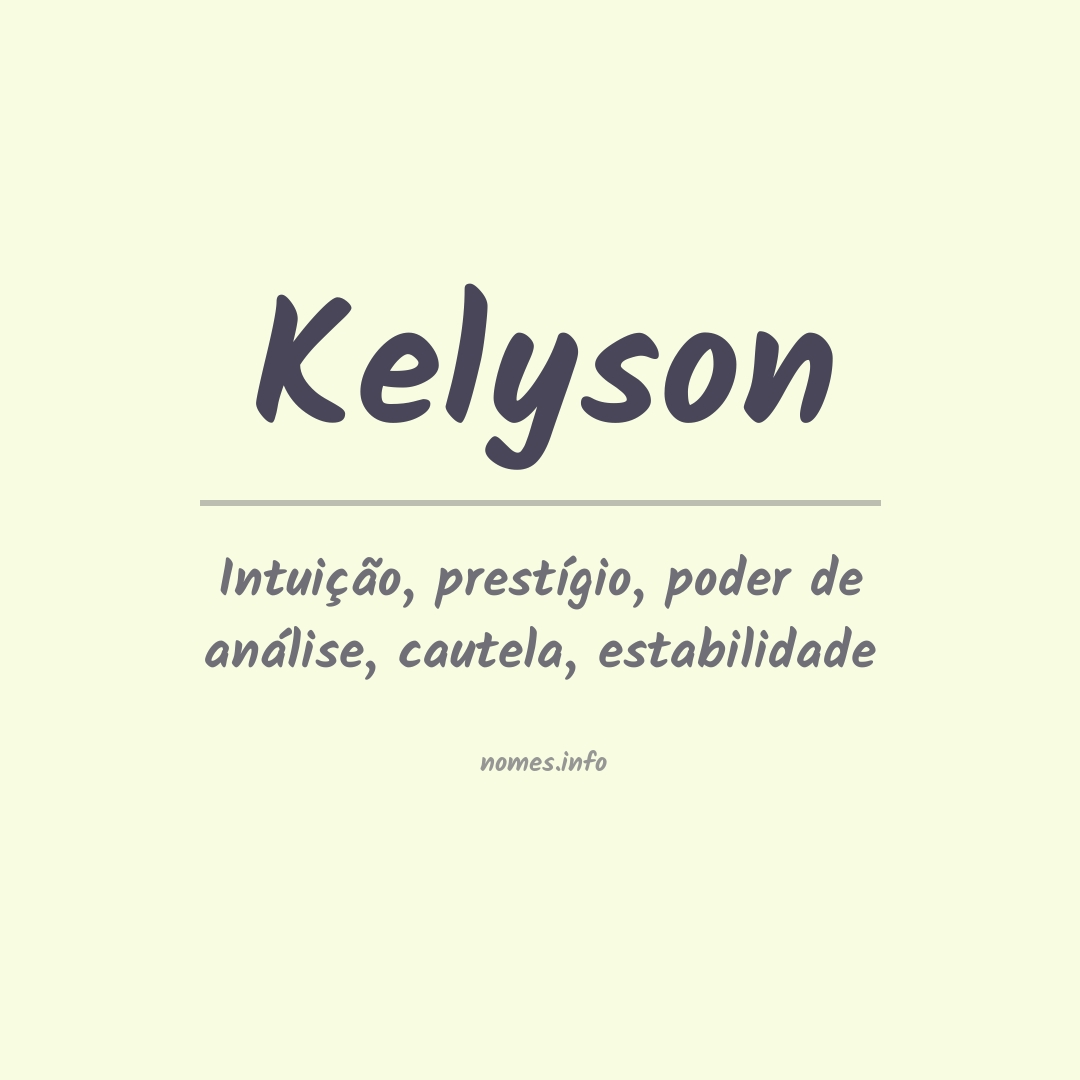 Significado do nome Kelyson