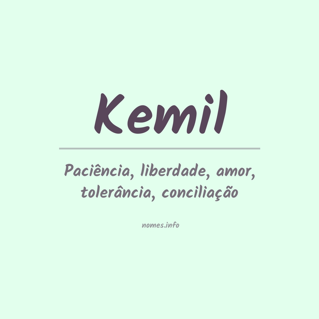 Significado do nome Kemil