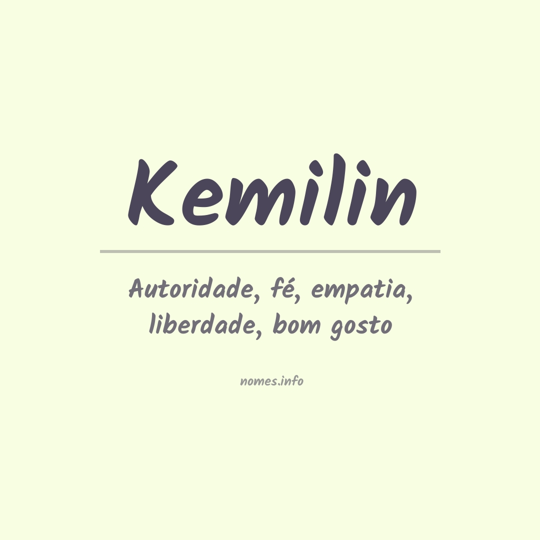 Significado do nome Kemilin