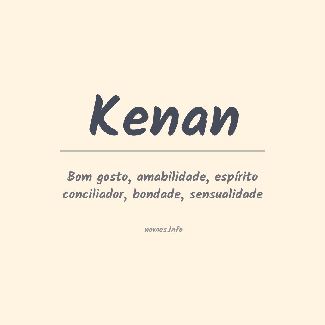 Significado do nome Kenan