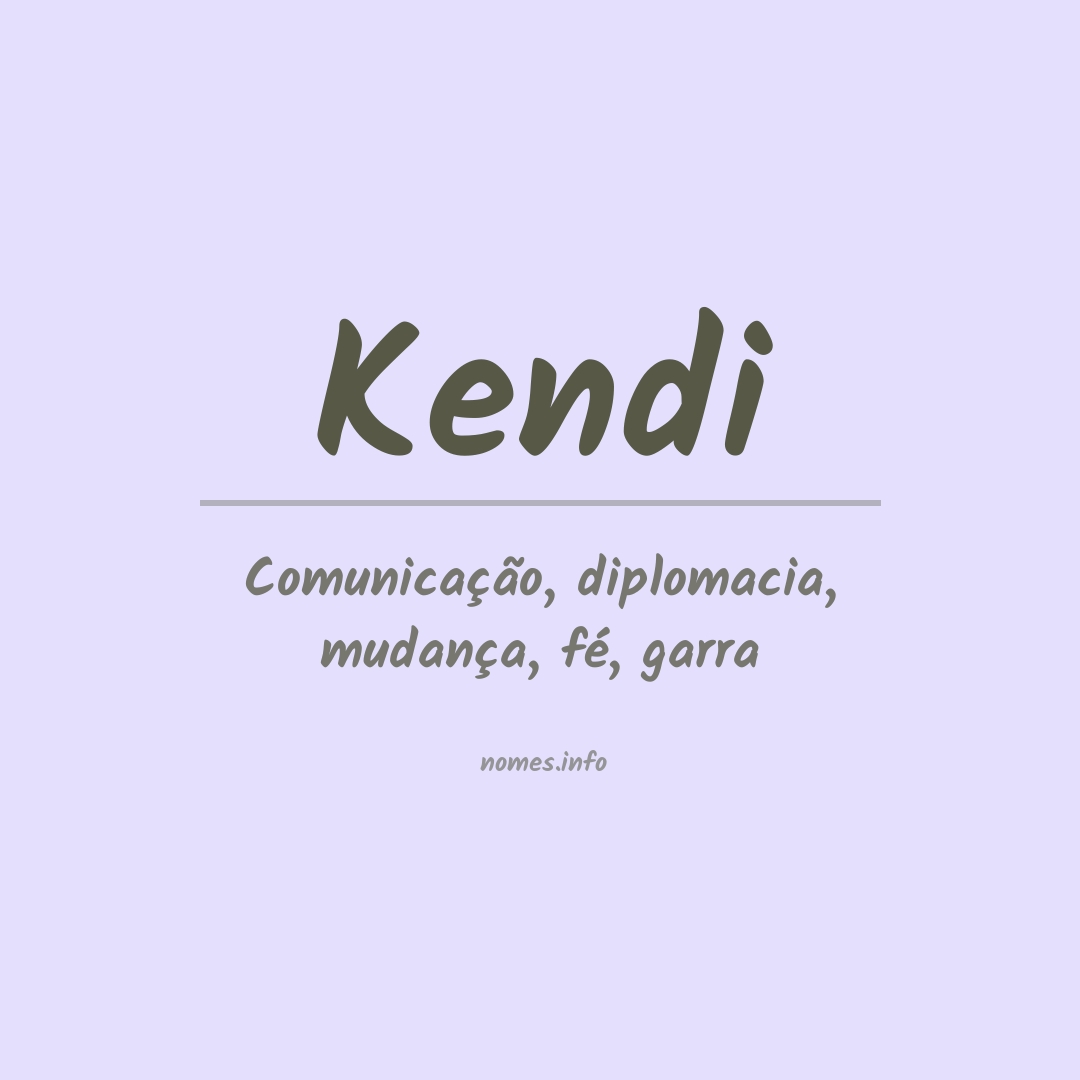 Significado do nome Kendi