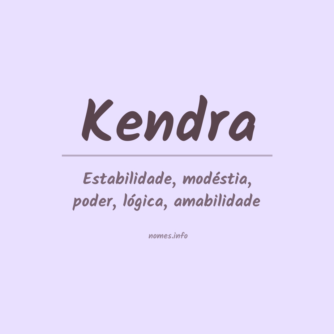 Significado do nome Kendra