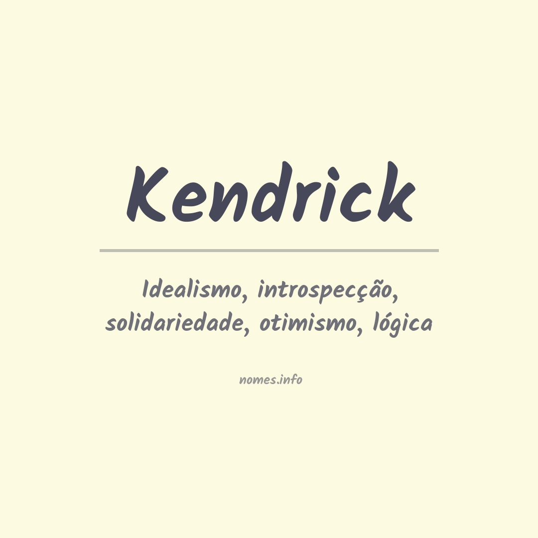 Significado do nome Kendrick