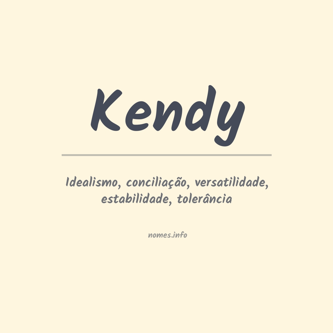 Significado do nome Kendy