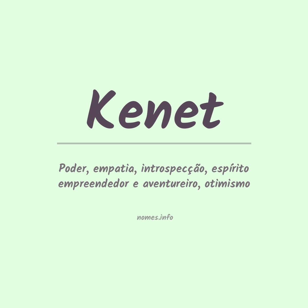 Significado do nome Kenet