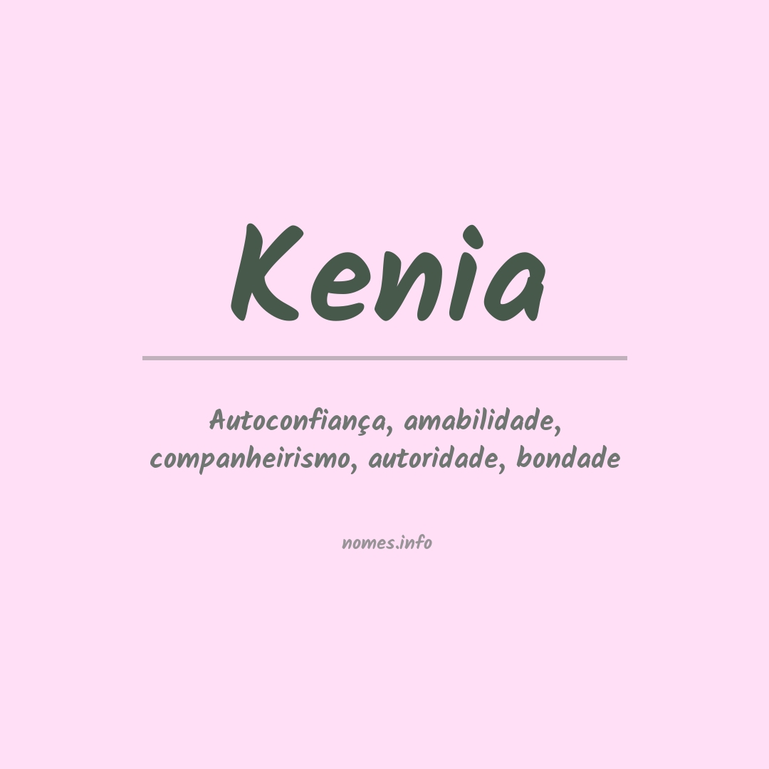 Significado do nome Kenia