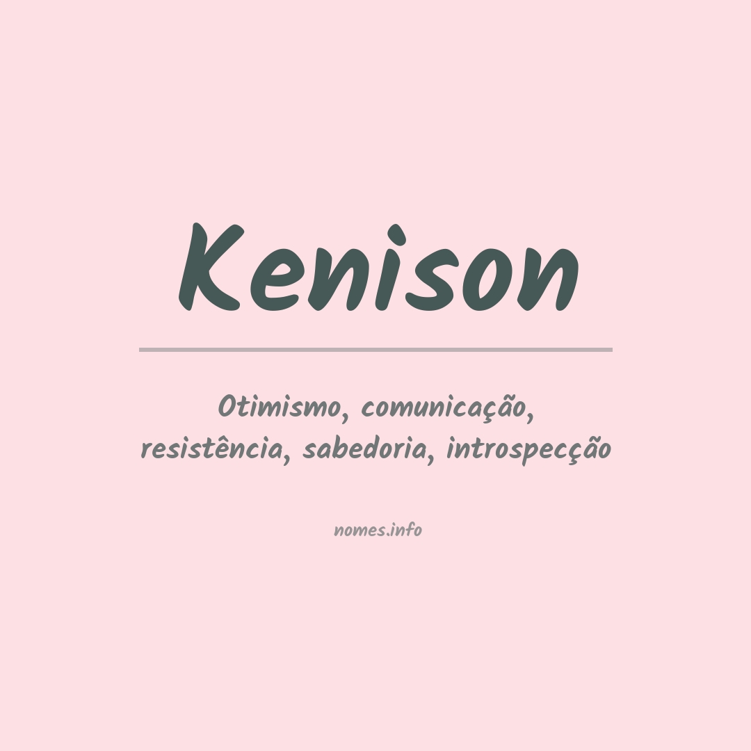 Significado do nome Kenison