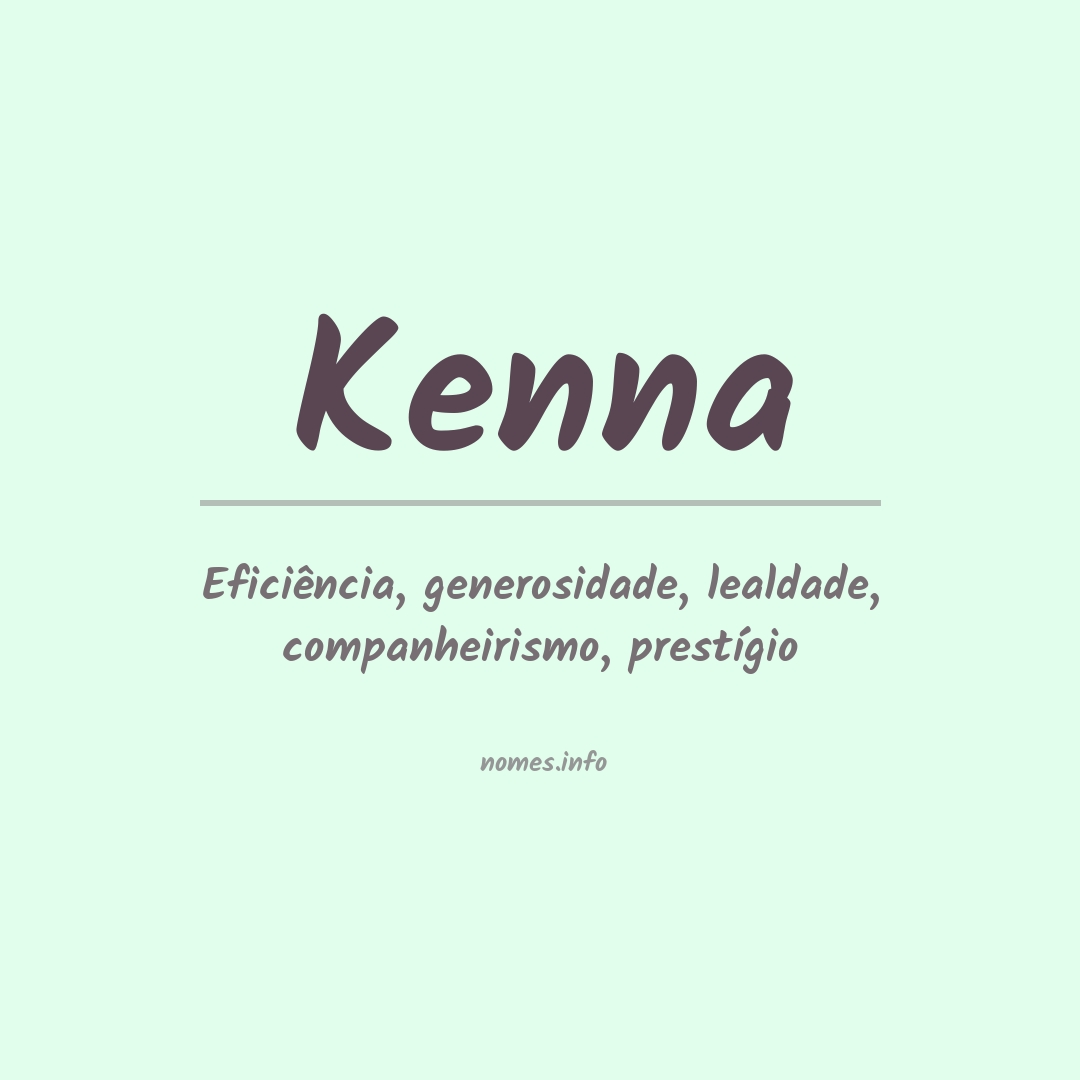 Significado do nome Kenna