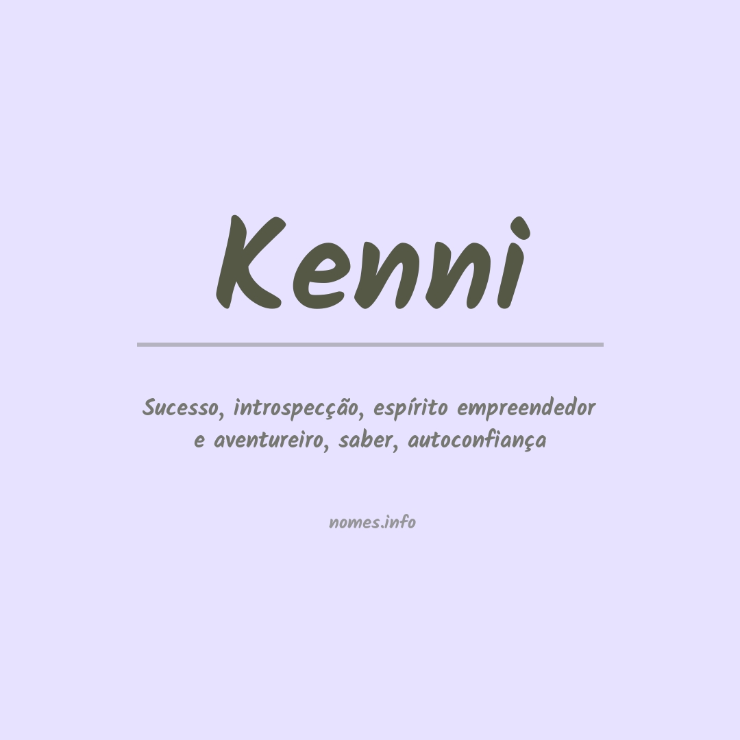 Significado do nome Kenni