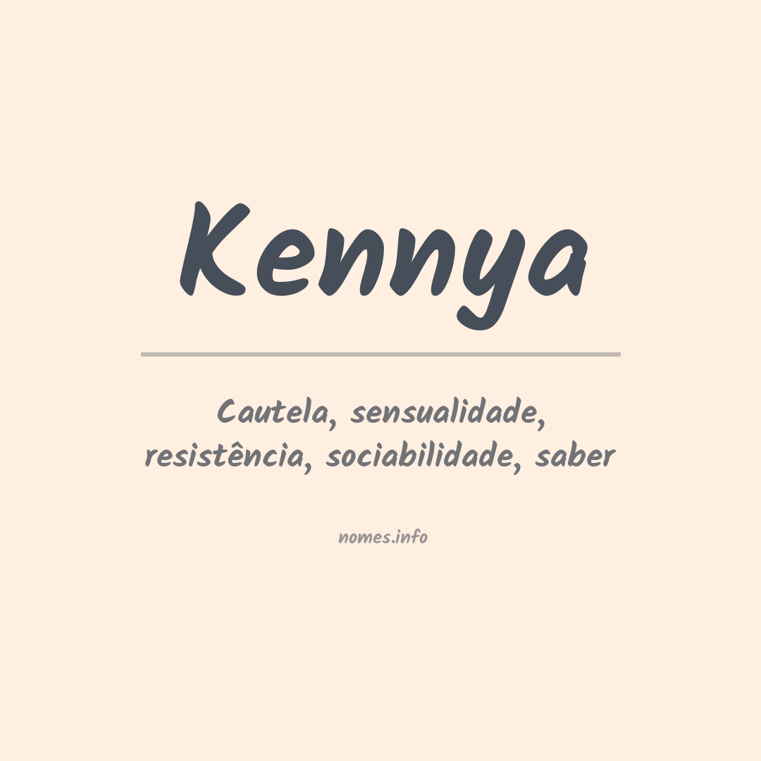 Significado do nome Kennya