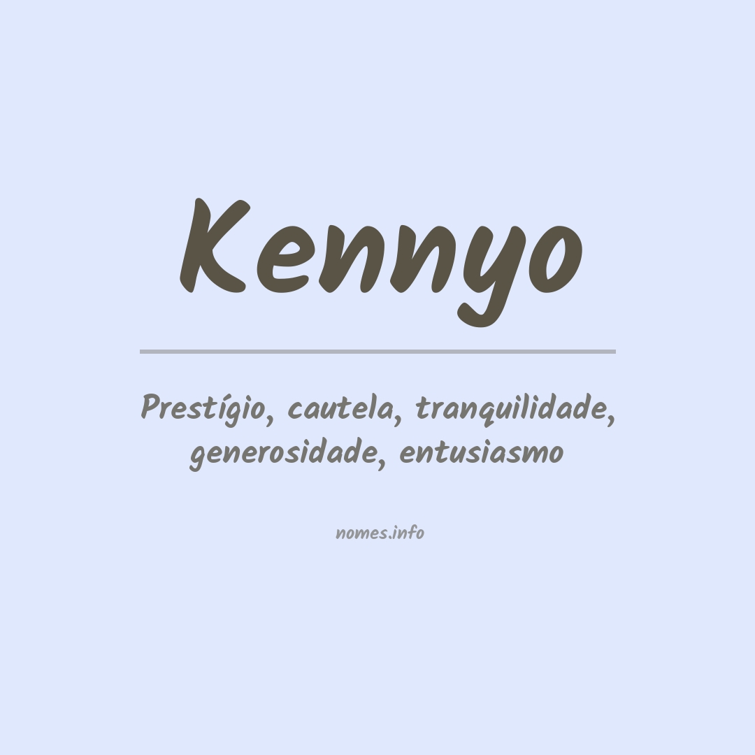 Significado do nome Kennyo