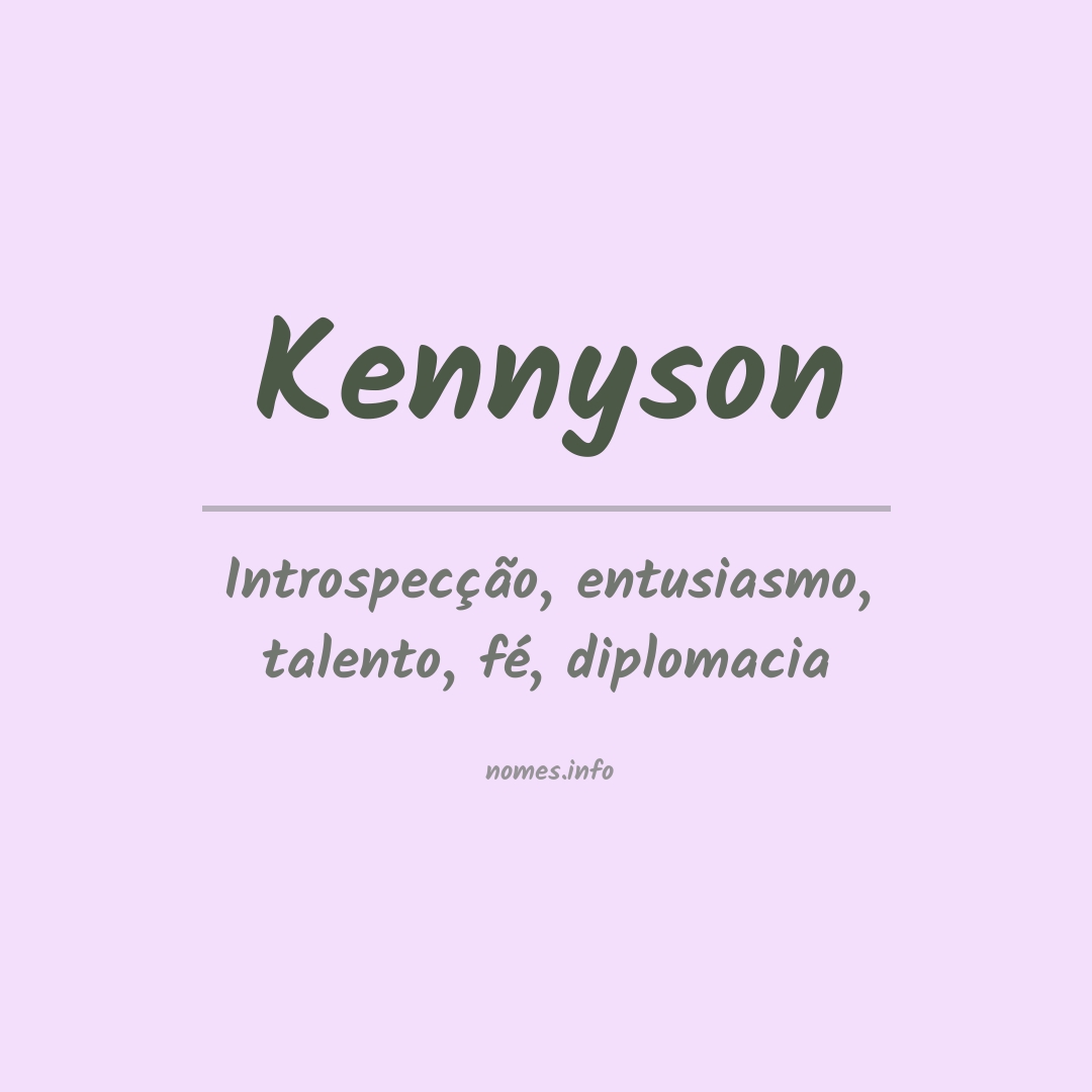 Significado do nome Kennyson