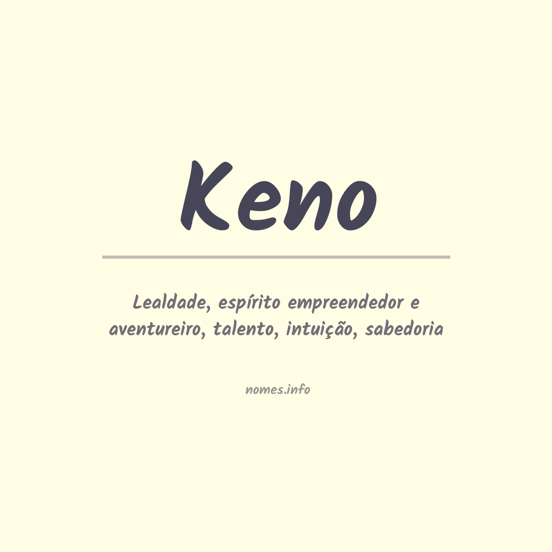 Significado do nome Keno