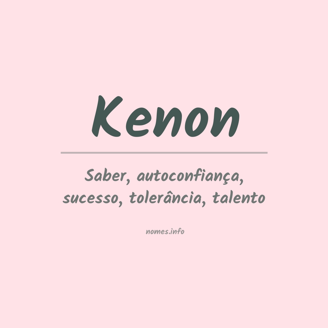 Significado do nome Kenon
