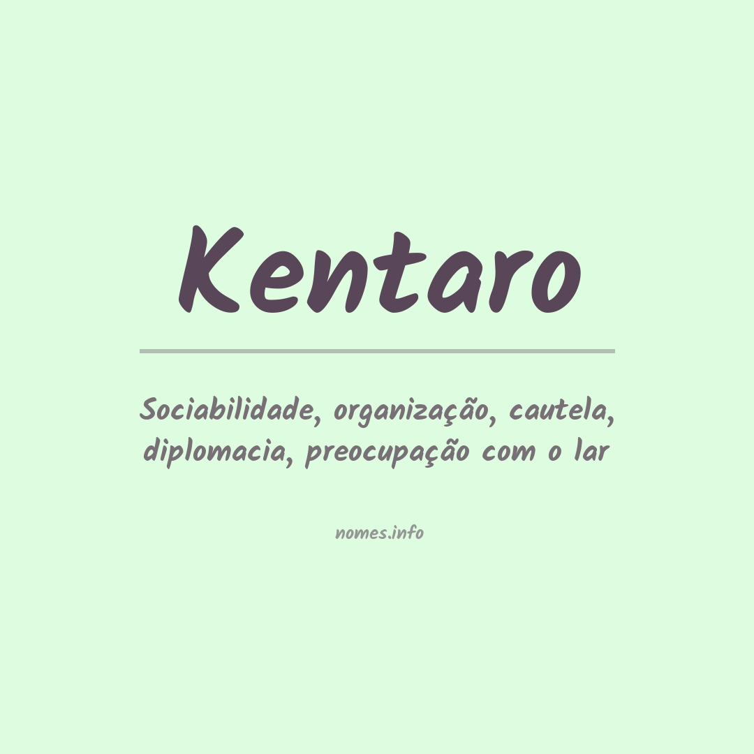 Significado do nome Kentaro