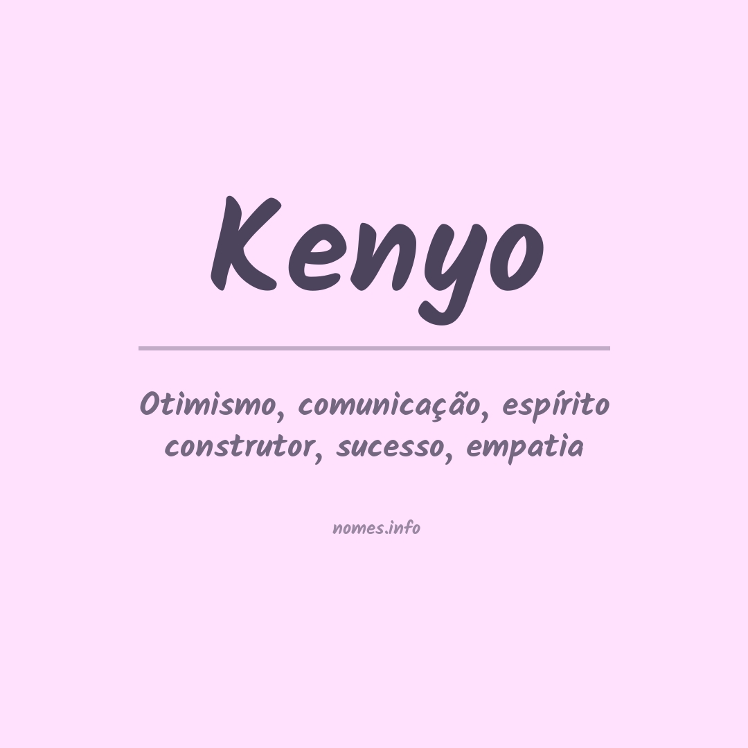 Significado do nome Kenyo