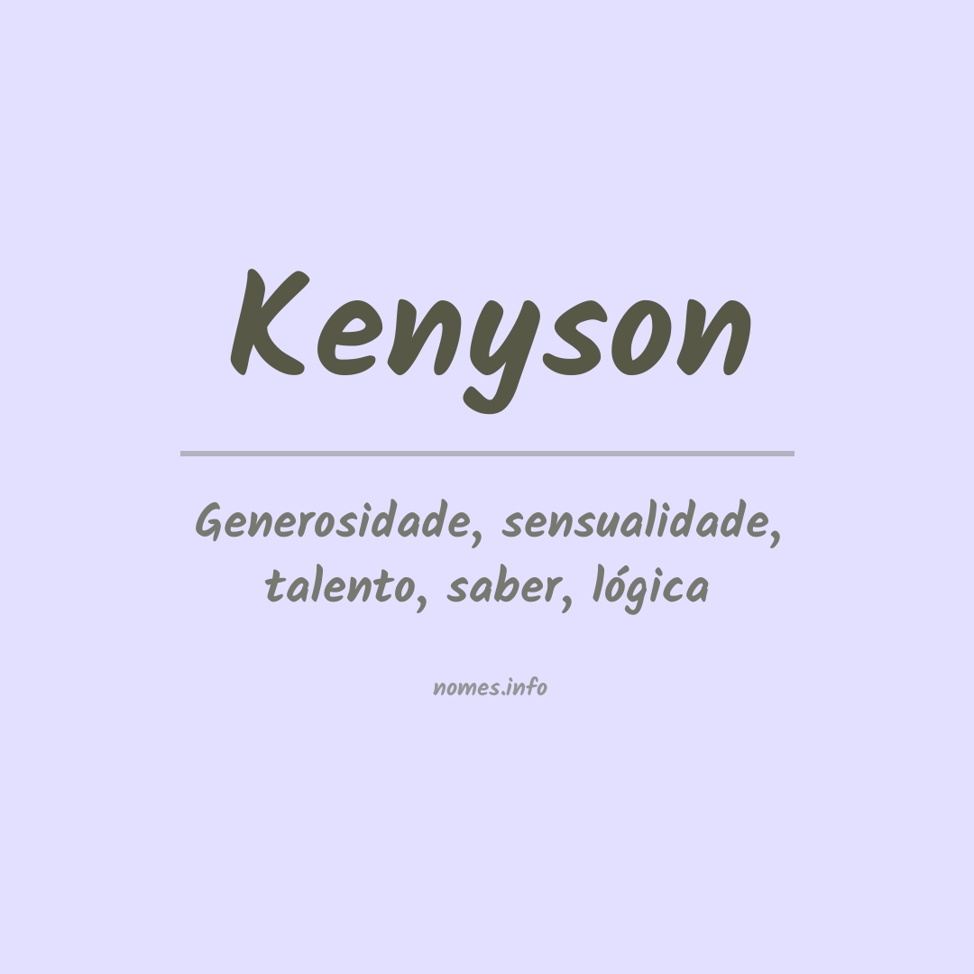 Significado do nome Kenyson