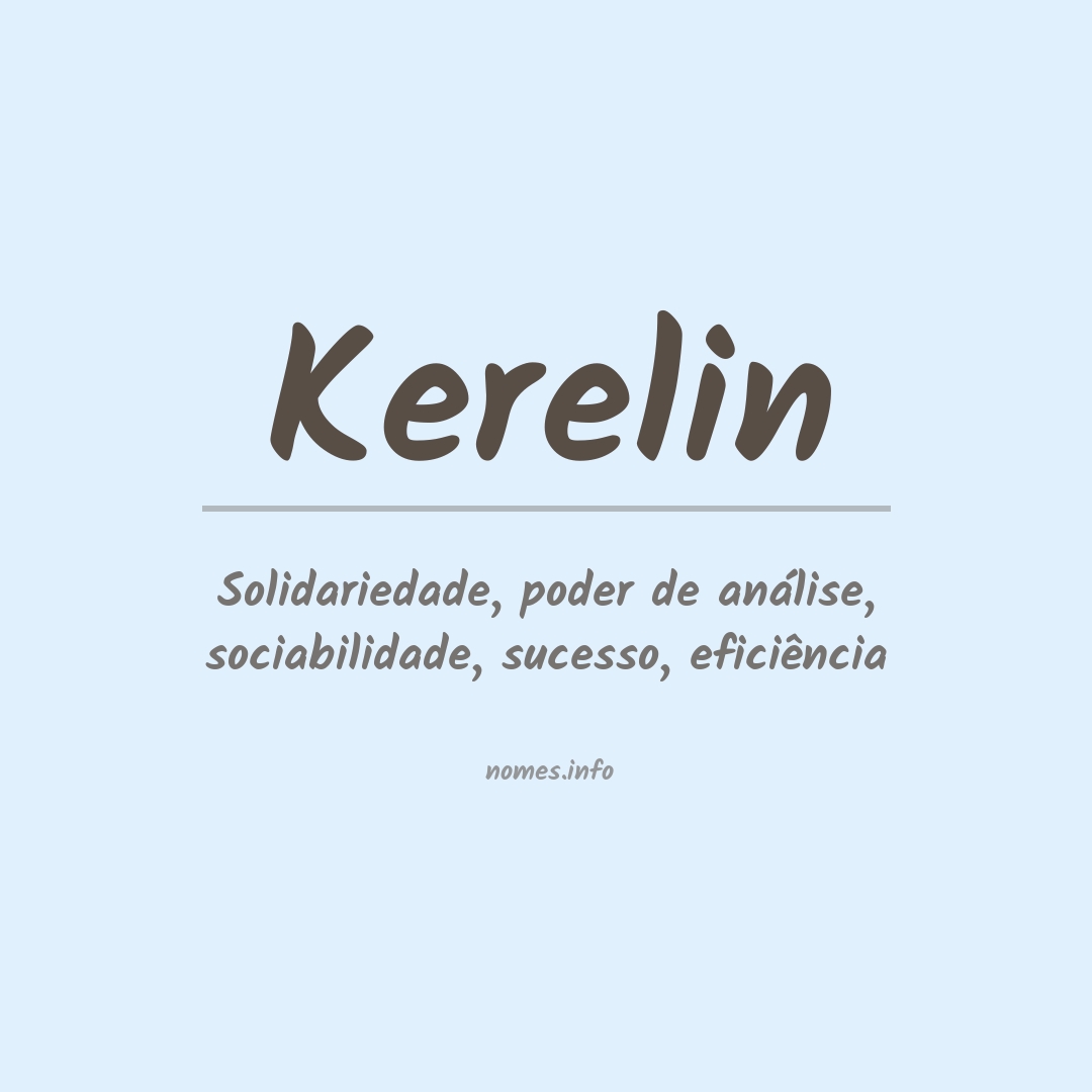 Significado do nome Kerelin