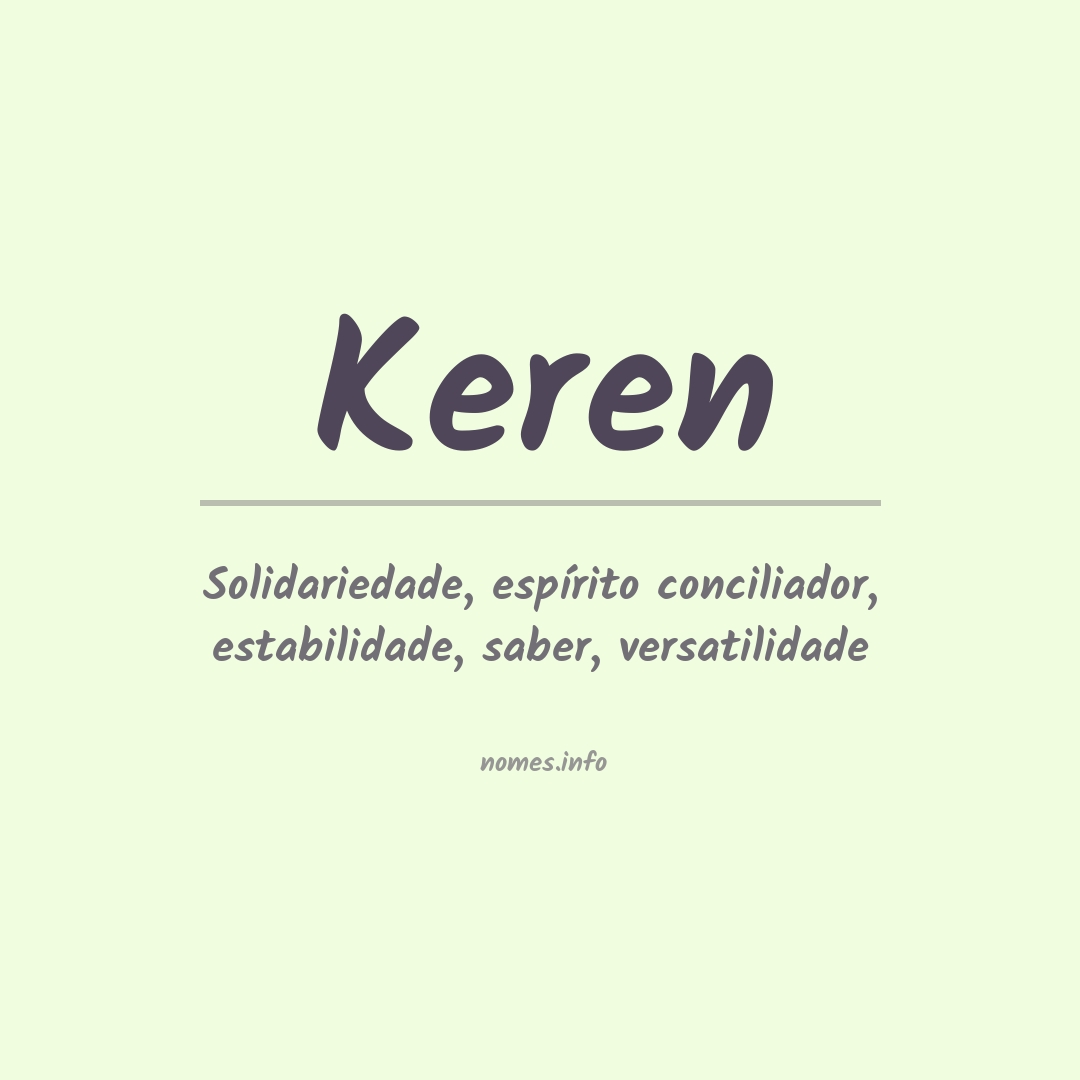 Significado do nome Keren