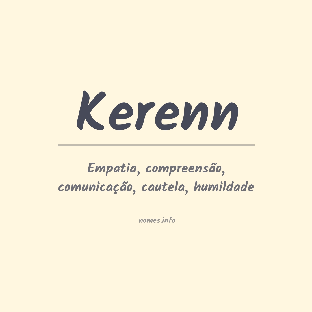 Significado do nome Kerenn