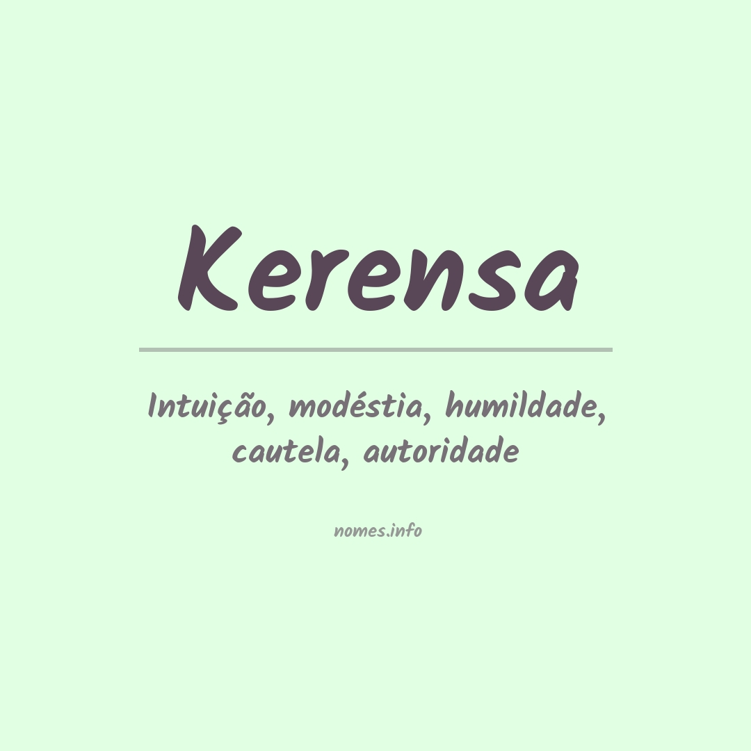 Significado do nome Kerensa