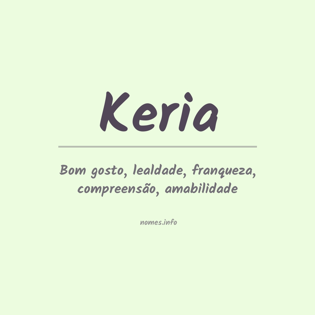 Significado do nome Keria