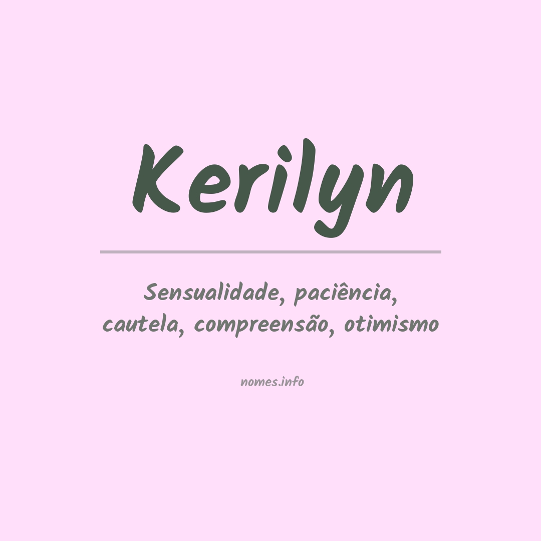 Significado do nome Kerilyn