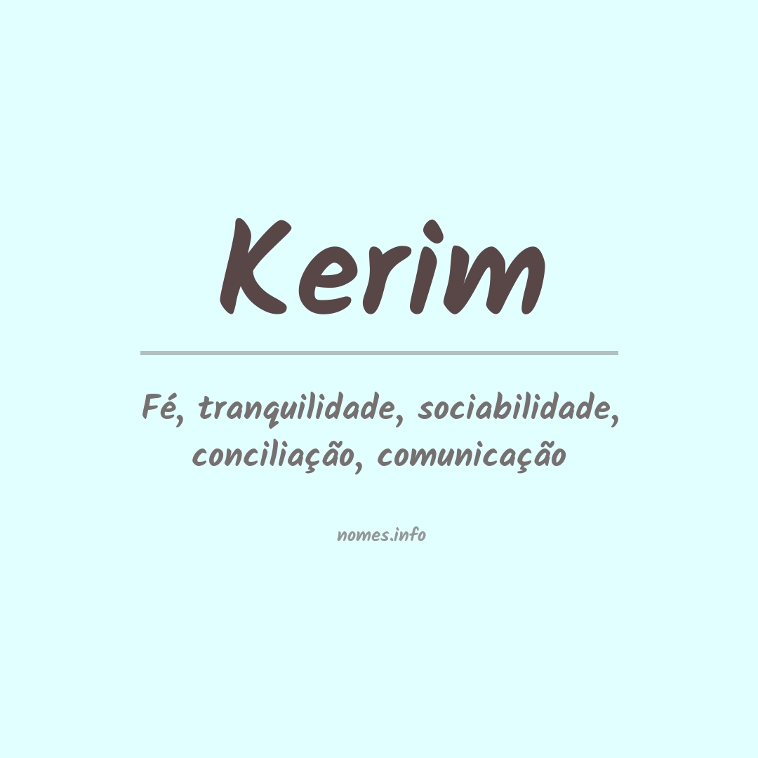 Significado do nome Kerim