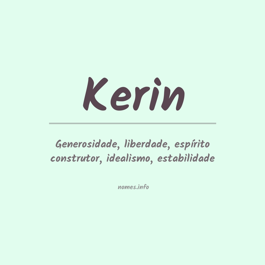 Significado do nome Kerin