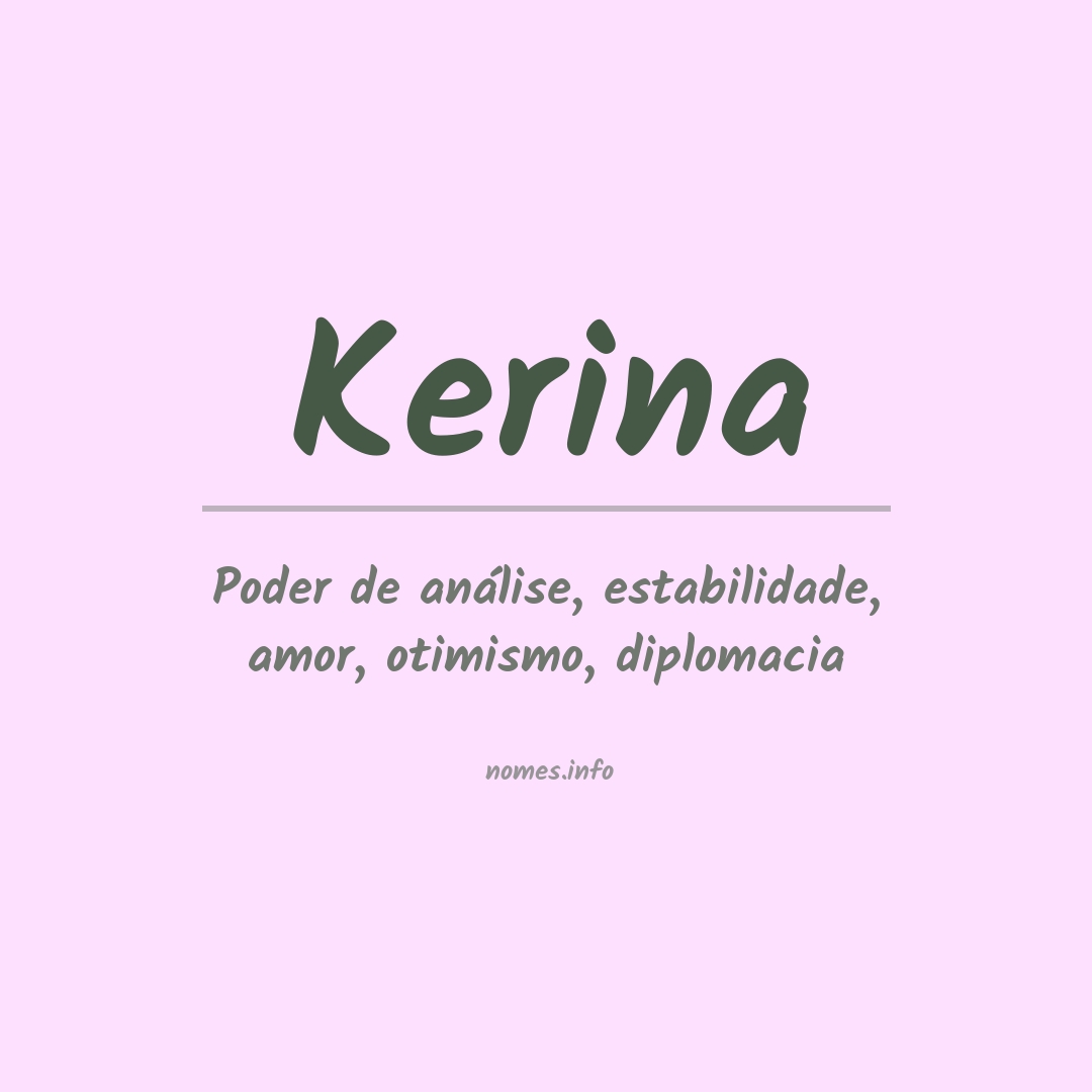 Significado do nome Kerina