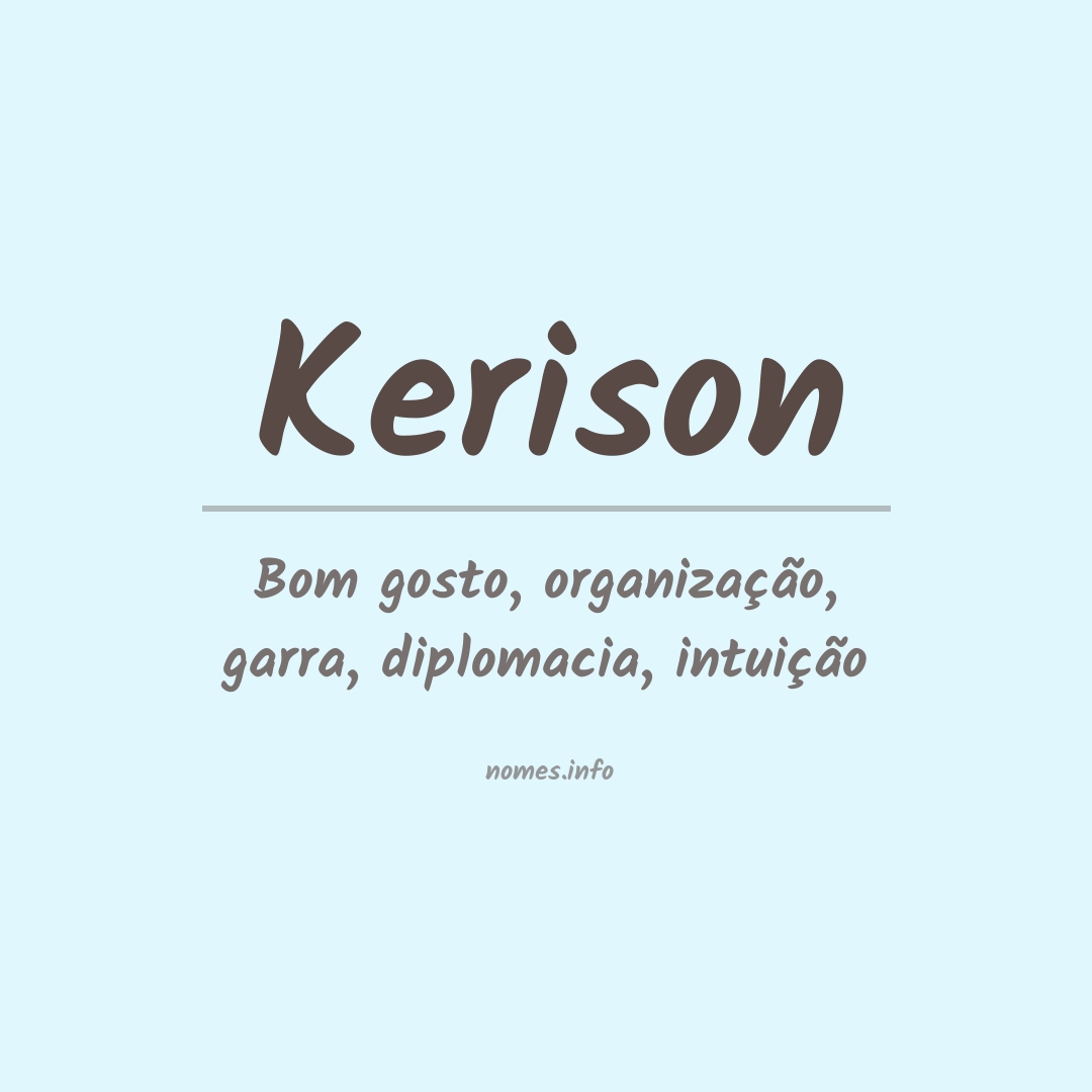Significado do nome Kerison