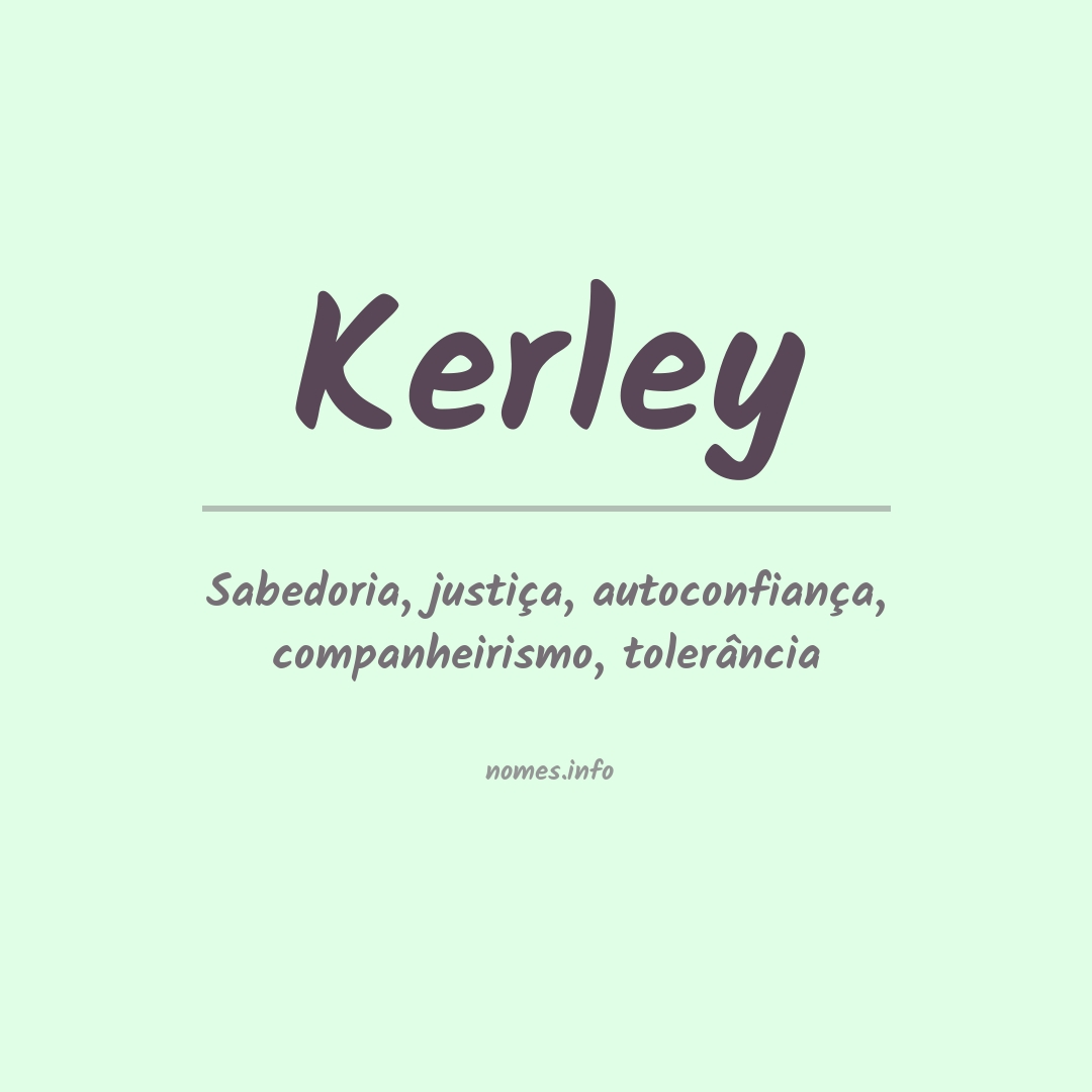 Significado do nome Kerley