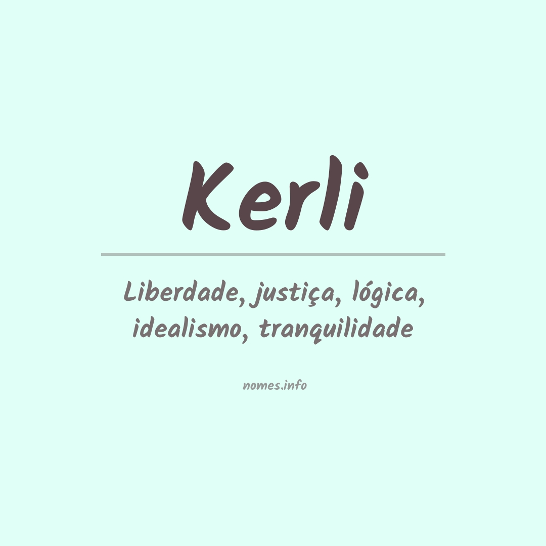 Significado do nome Kerli