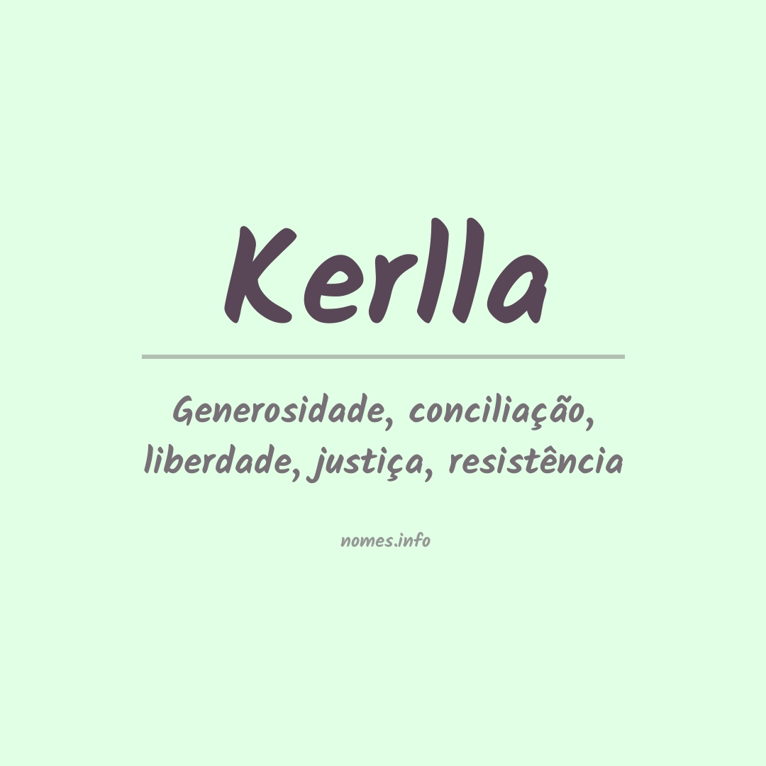 Significado do nome Kerlla