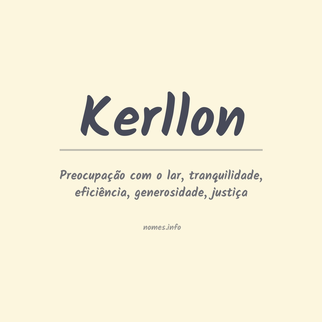 Significado do nome Kerllon