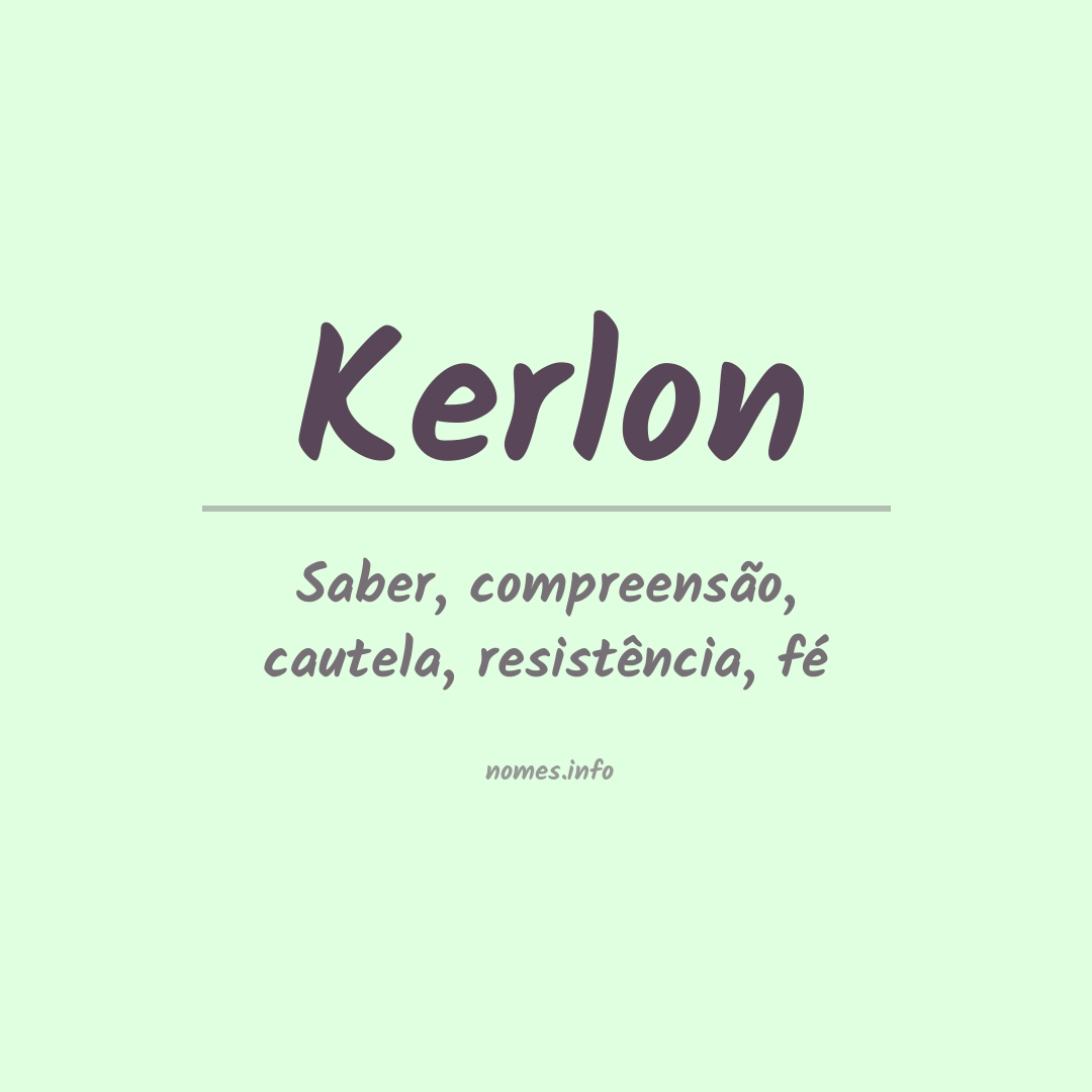 Significado do nome Kerlon