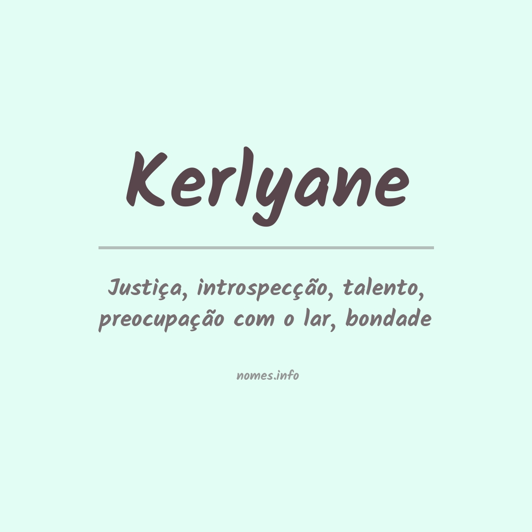 Significado do nome Kerlyane