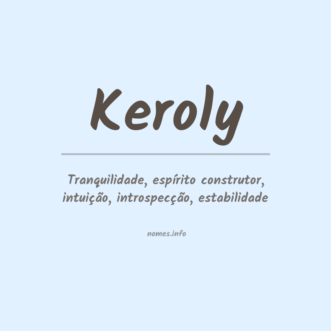 Significado do nome Keroly