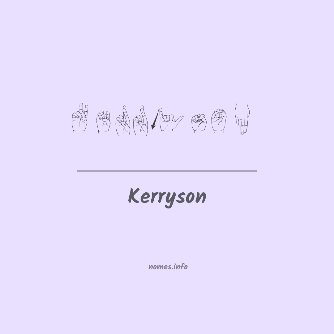 Kerryson em Libras