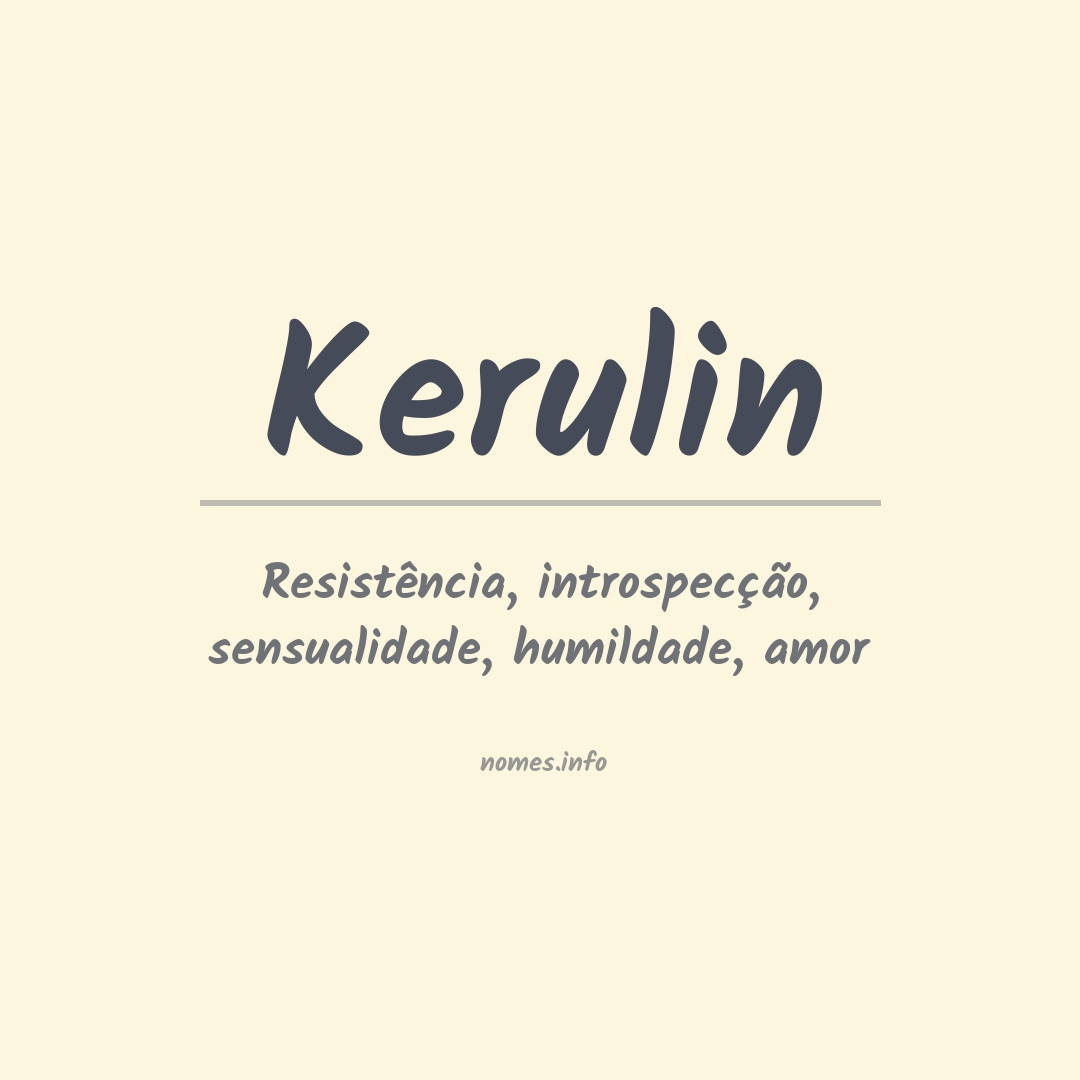 Significado do nome Kerulin