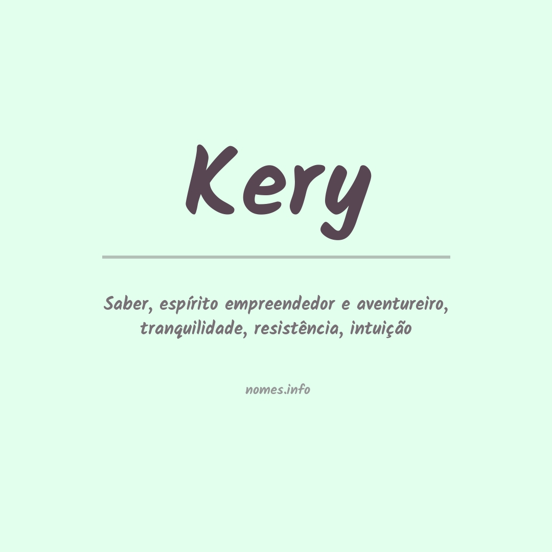 Significado do nome Kery