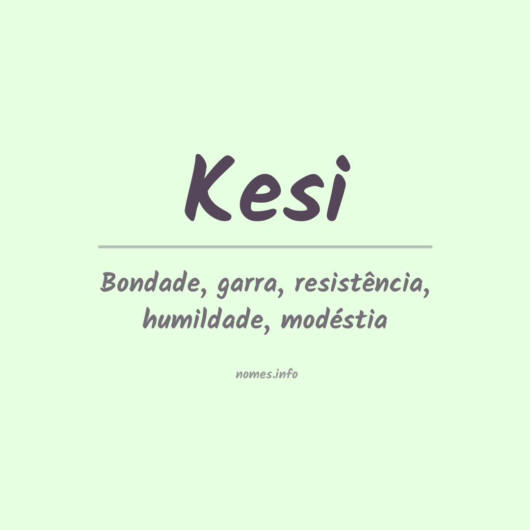 Significado do nome Kesi